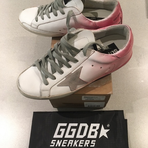 Golden Goose Superstar Sneaker White/Pink 38 NIB - Picture 3 of 8